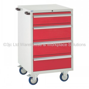 Euroslide Storage Cabinet Mobile 4 Drawers
